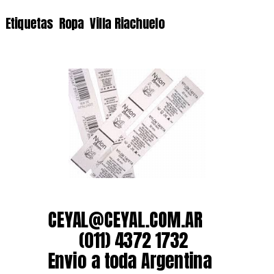 Etiquetas  Ropa  Villa Riachuelo