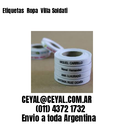 Etiquetas  Ropa  Villa Soldati