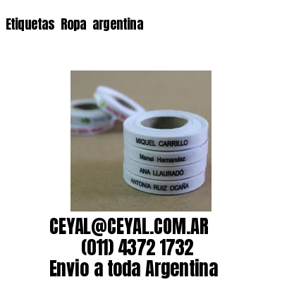 Etiquetas  Ropa  argentina