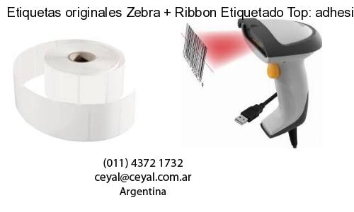 Etiquetas originales Zebra   Ribbon Etiquetado Top: adhesivo   ribbo