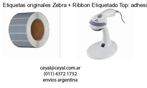 Etiquetas originales Zebra   Ribbon Etiquetado Top: adhesivo   ribbo