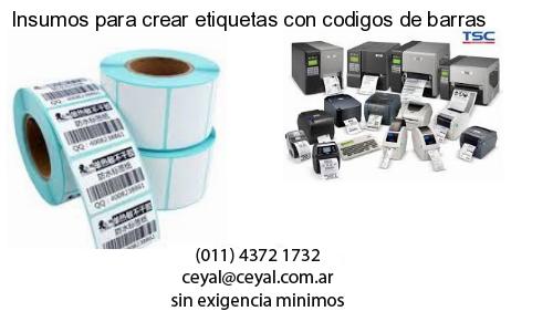 Insumos para crear etiquetas con codigos de barras