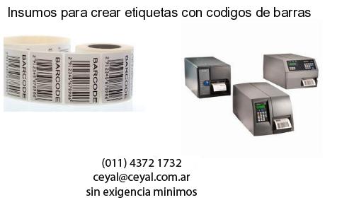 Insumos para crear etiquetas con codigos de barras