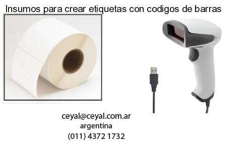 Insumos para crear etiquetas con codigos de barras