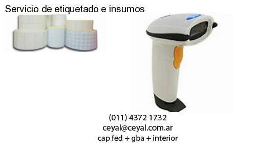Servicio de etiquetado e insumos