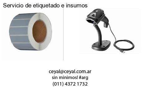 Servicio de etiquetado e insumos
