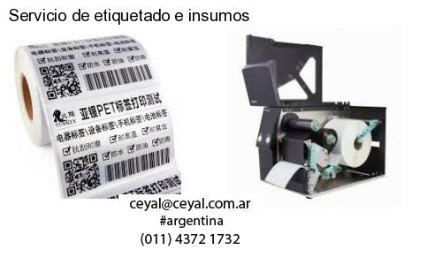 Servicio de etiquetado e insumos