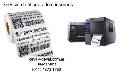 Servicio de etiquetado e insumos
