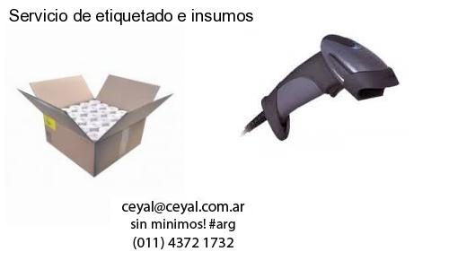 Servicio de etiquetado e insumos
