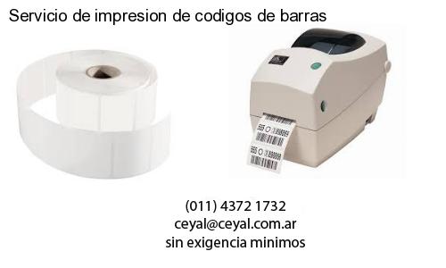 Servicio de impresion de codigos de barras