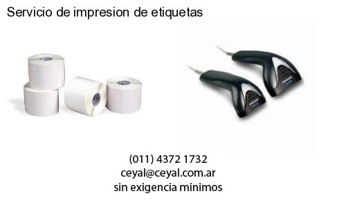 Servicio de impresion de etiquetas