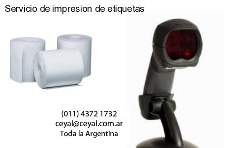 Servicio de impresion de etiquetas