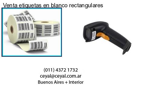 Venta etiquetas en blanco rectangulares