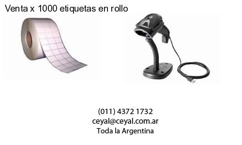 Venta x 1000 etiquetas en rollo
