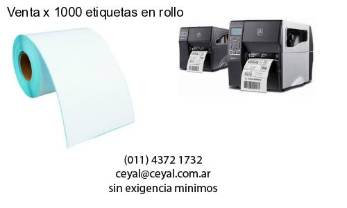 Venta x 1000 etiquetas en rollo