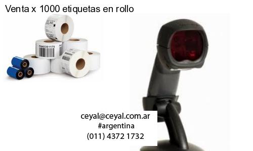 Venta x 1000 etiquetas en rollo