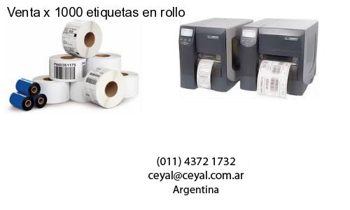 Venta x 1000 etiquetas en rollo