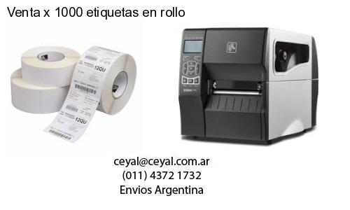 Venta x 1000 etiquetas en rollo