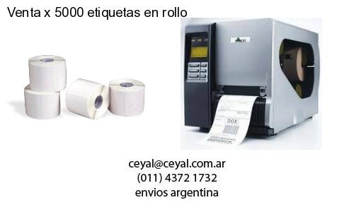 Venta x 5000 etiquetas en rollo