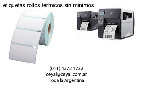 etiquetas rollos termicos sin minimos