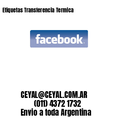 Etiquetas Transferencia Termica
