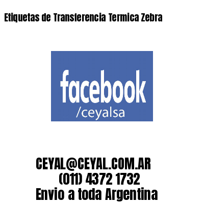 Etiquetas de Transferencia Termica Zebra 