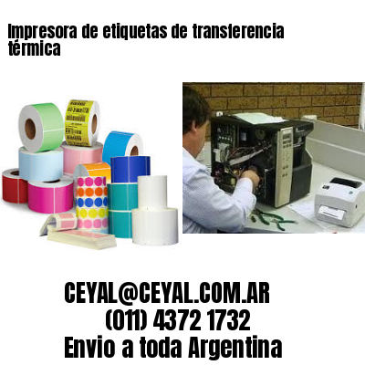 Impresora de etiquetas de transferencia térmica