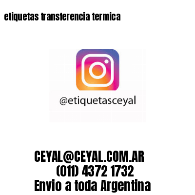 etiquetas transferencia termica