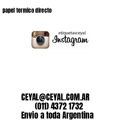 papel termico directo