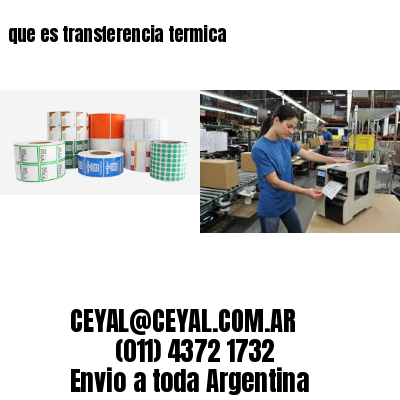 que es transferencia termica