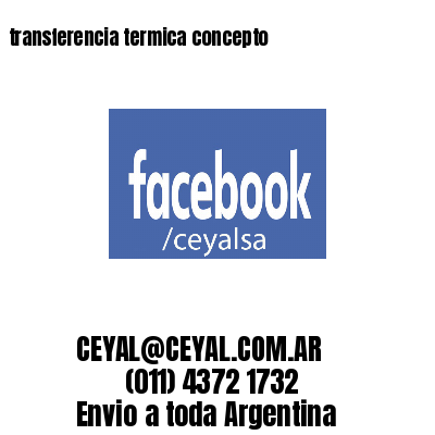 transferencia termica concepto