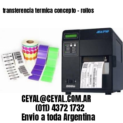 transferencia termica concepto – rollos