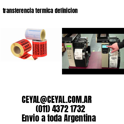 transferencia termica definicion