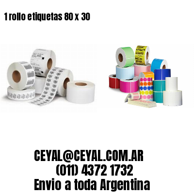 1 rollo etiquetas 80 x 30