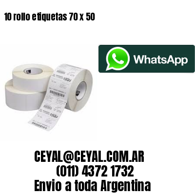 10 rollo etiquetas 70 x 50
