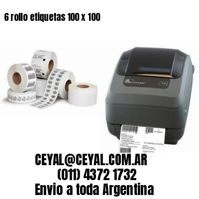 6 rollo etiquetas 100 x 100