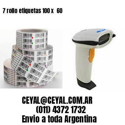 7 rollo etiquetas 100 x  60