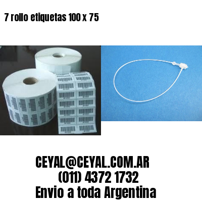 7 rollo etiquetas 100 x 75
