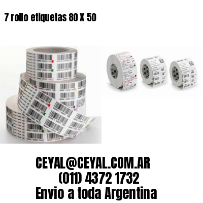 7 rollo etiquetas 80 X 50