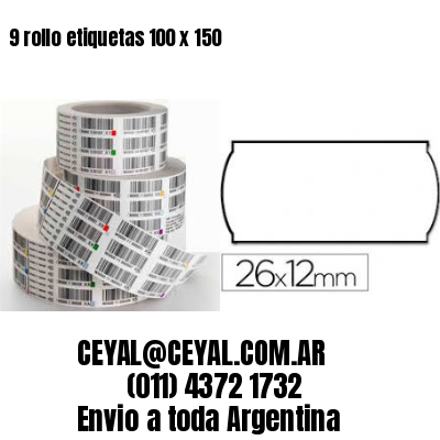 9 rollo etiquetas 100 x 150