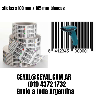 stickers 100 mm x 105 mm	blancas
