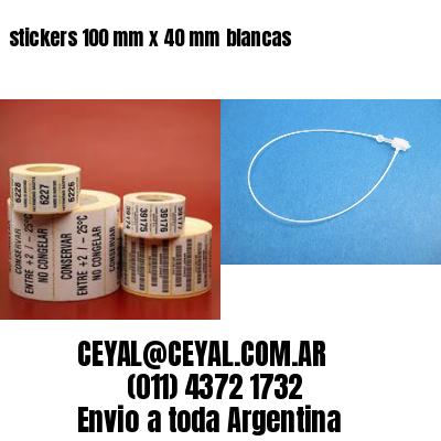 stickers 100 mm x 40 mm	blancas