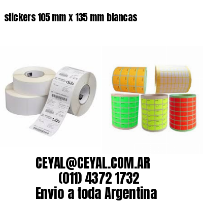 stickers 105 mm x 135 mm	blancas