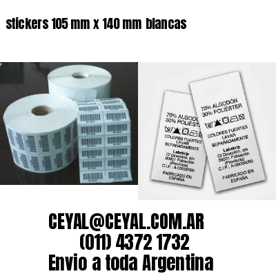 stickers 105 mm x 140 mm	blancas