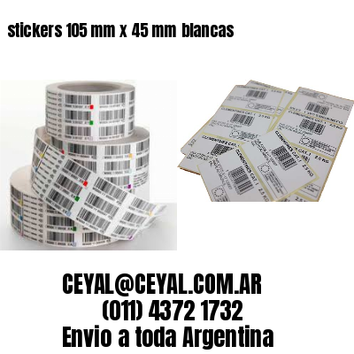 stickers 105 mm x 45 mm	blancas