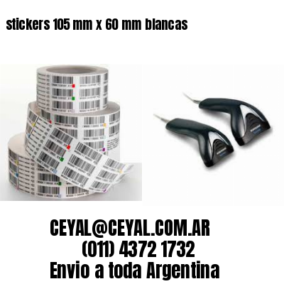 stickers 105 mm x 60 mm	blancas