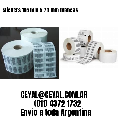 stickers 105 mm x 70 mm	blancas