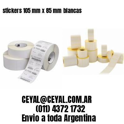 stickers 105 mm x 85 mm	blancas