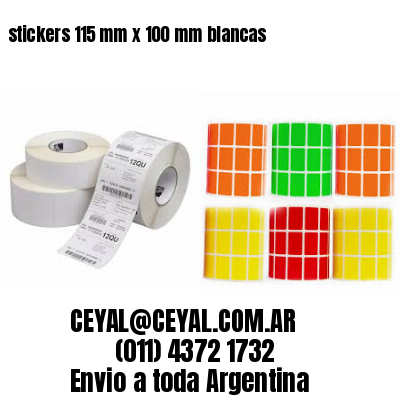 stickers 115 mm x 100 mm	blancas
