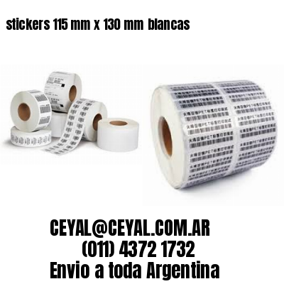 stickers 115 mm x 130 mm	blancas